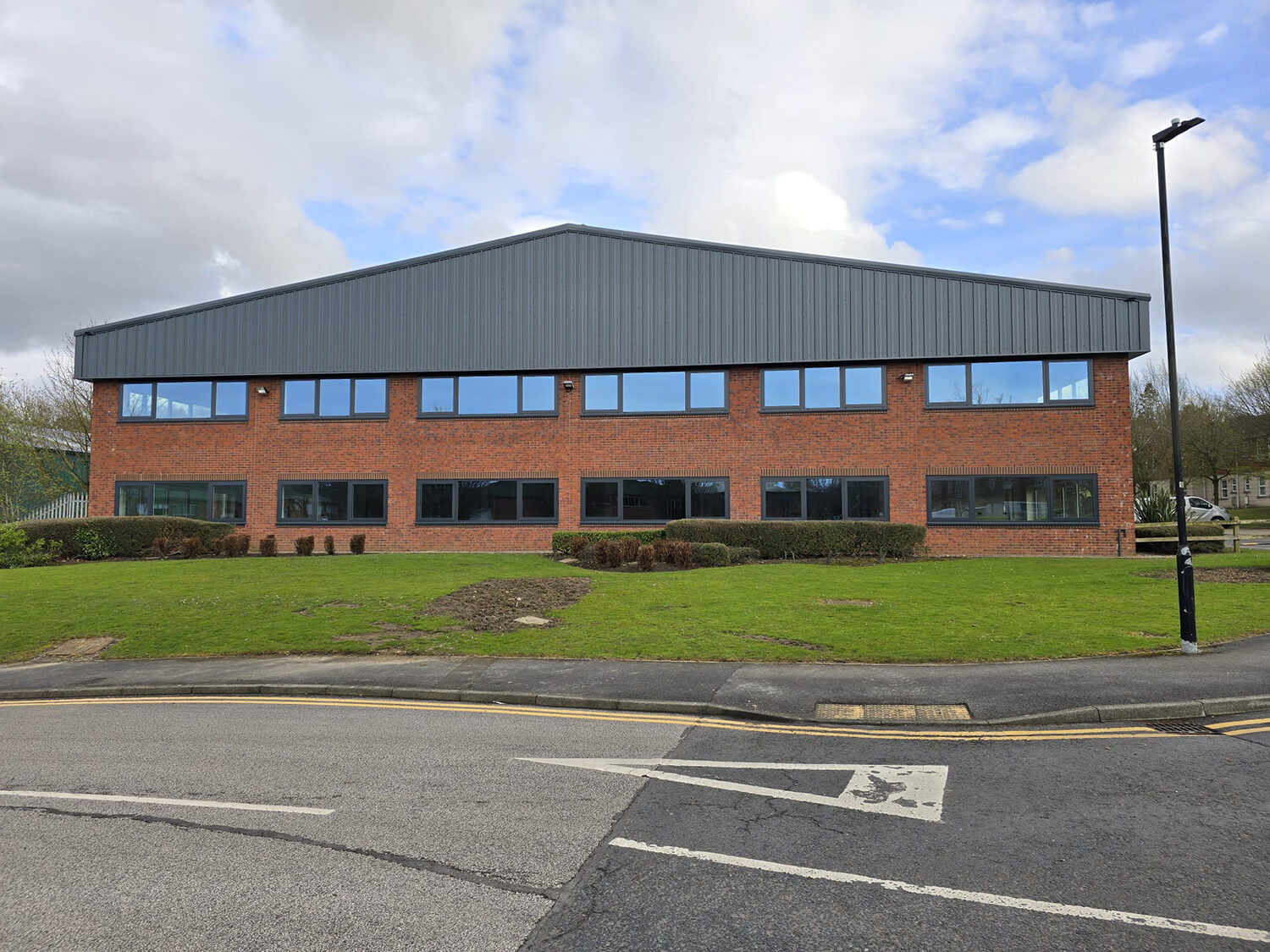 Commercial aluminium window installation