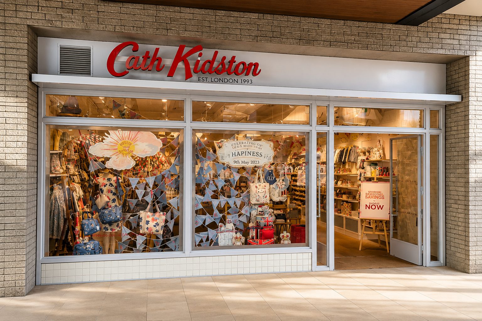 White-framed retail shopfront with a full-width glazed display window